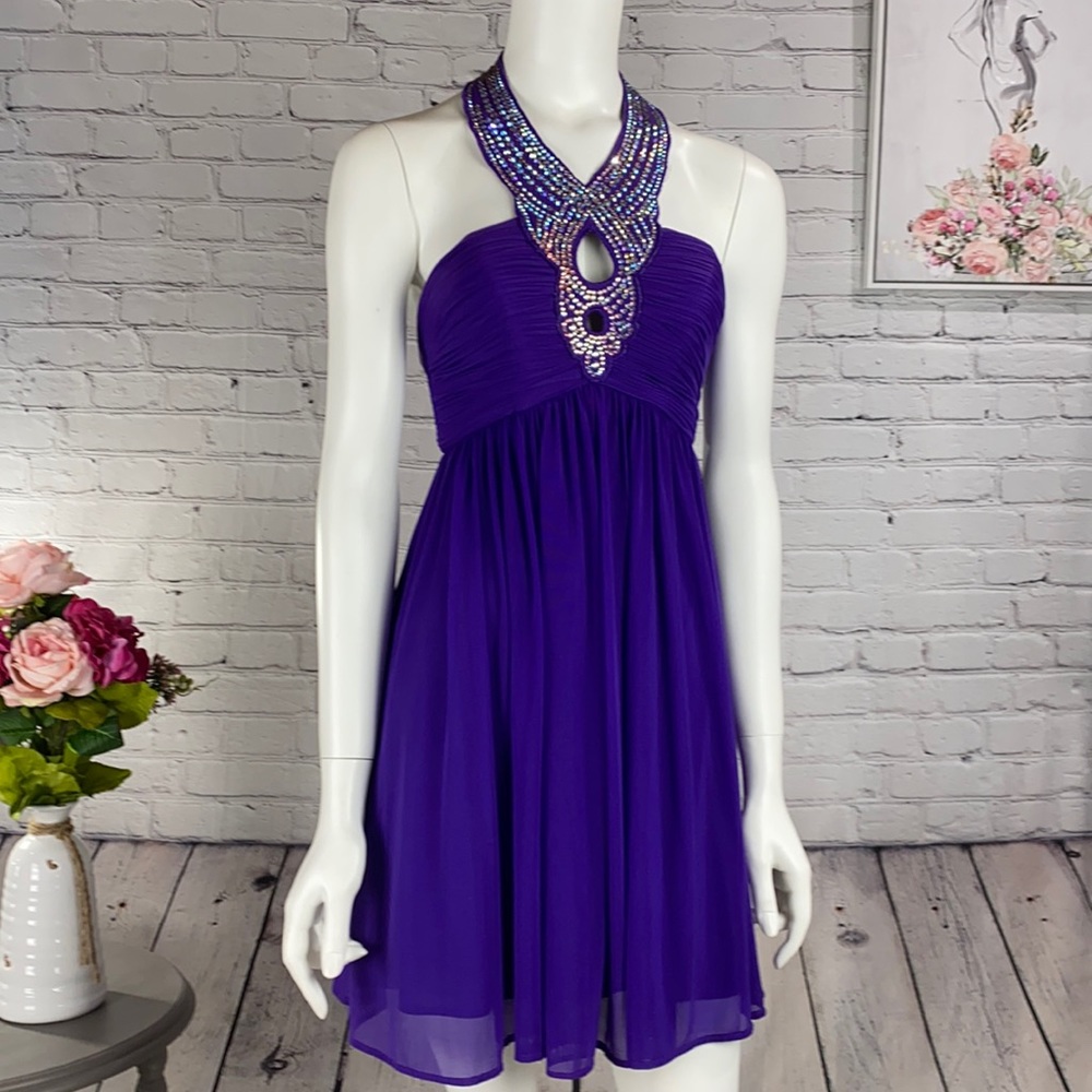 Hannah S Purple Prom/Cocktail Dress Size: 0